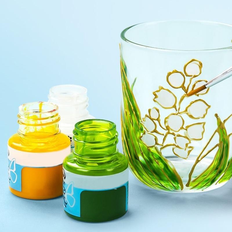 Pebeo Thủy Tinh Sắc Tố Silicon Thủy Tinh Tranh Bán Buôn Tự Làm Chống Thấm Nước Vẽ Tay Không Cần Nướng Màu Cửa Sổ Gốm Sứ Hữu Cơ