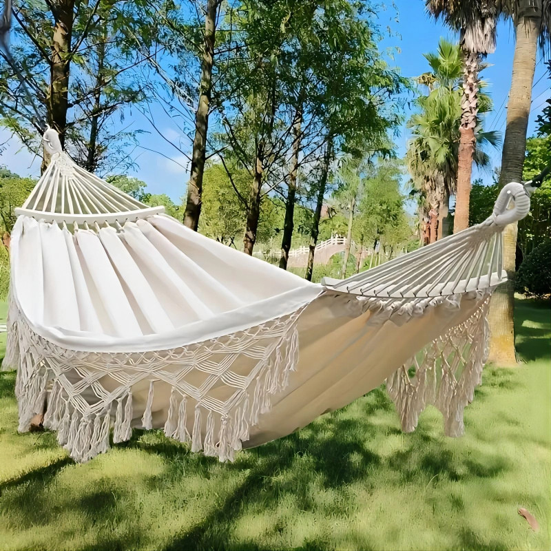 Võng tua rua châu Âu, ghế treo đôi di động, vải dệt tay gấp gọn, chịu tải trọng 150kg