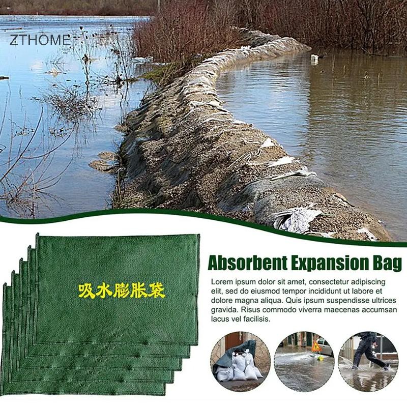 ZTHOME Túi cát thấm nước chống lũ lụt, có thể tái sử dụng cho gia đình, cửa nhà để xe, tầng hầm, hấp thụ nước hiệu quả HOT