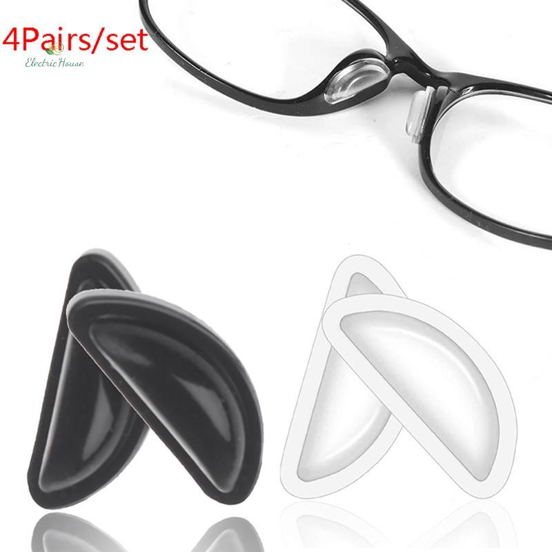 4 cặp miếng đệm mũi silicone chống trơn trượt, mỏng nhẹ - Nhà Điện mới
