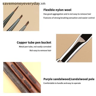 [savemoneyeveryday] Tay cầm bằng gỗ Bàn chải móng tay cánh hoa hình tam giác Acrylic Nail Art Liner Brush Grid Stripes Bút vẽ tranh hoa Dụng cụ làm móng tay DIY [vn]