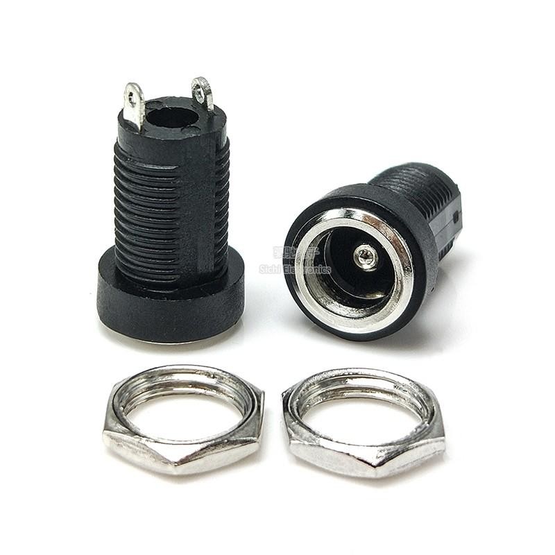 Ổ cắm điện mở rộng DC022B 5.5 * 2.1 / 2.5mm 3.5 * 1.3 Ổ cắm điện ren mở rộng 9,5MM