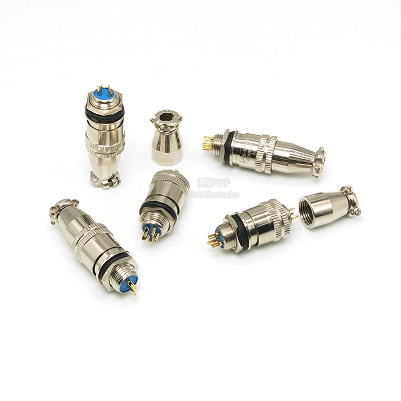 Phích cắm hàng không nhỏ XS8 / 9 / 10 / 12JK-2 / 3 / 4 / 5 / 6 Core Loại đẩy cặp ổ cắm kết nối mạ vàng