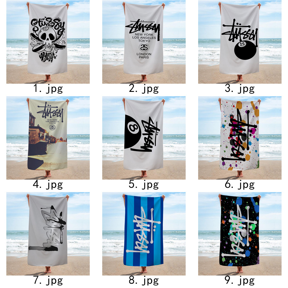 Khăn tắm vách ngăn Art Stussy Logo, Khăn tắm bể bơi đi biển, Quà tặng kỷ niệm sinh nhật