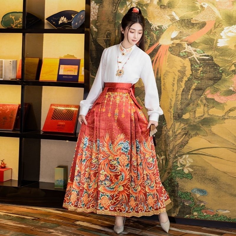 Váy mặt ngựa Hanfu Họa tiết cổ điển Thích hợp cho giới trẻ