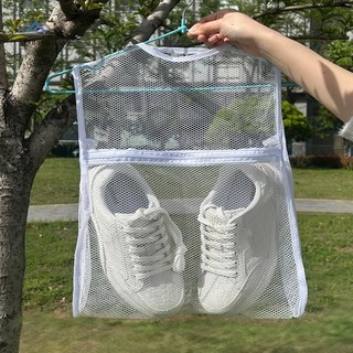 ELBBKG Giày Thể Thao Túi Giặt Vải Lớp Dày Giày Túi Giặt Quần Áo Airing Lưới Sấy Túi Có Thể Tái Sử Dụng Cho Nữ Mới