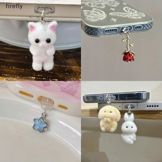 [Firefly] Mặt dây chuyền cắm bụi điện thoại sang trọng bằng nhựa Cao su mềm chống bụi cho phụ kiện điện thoại phổ thông Type-C [VN]