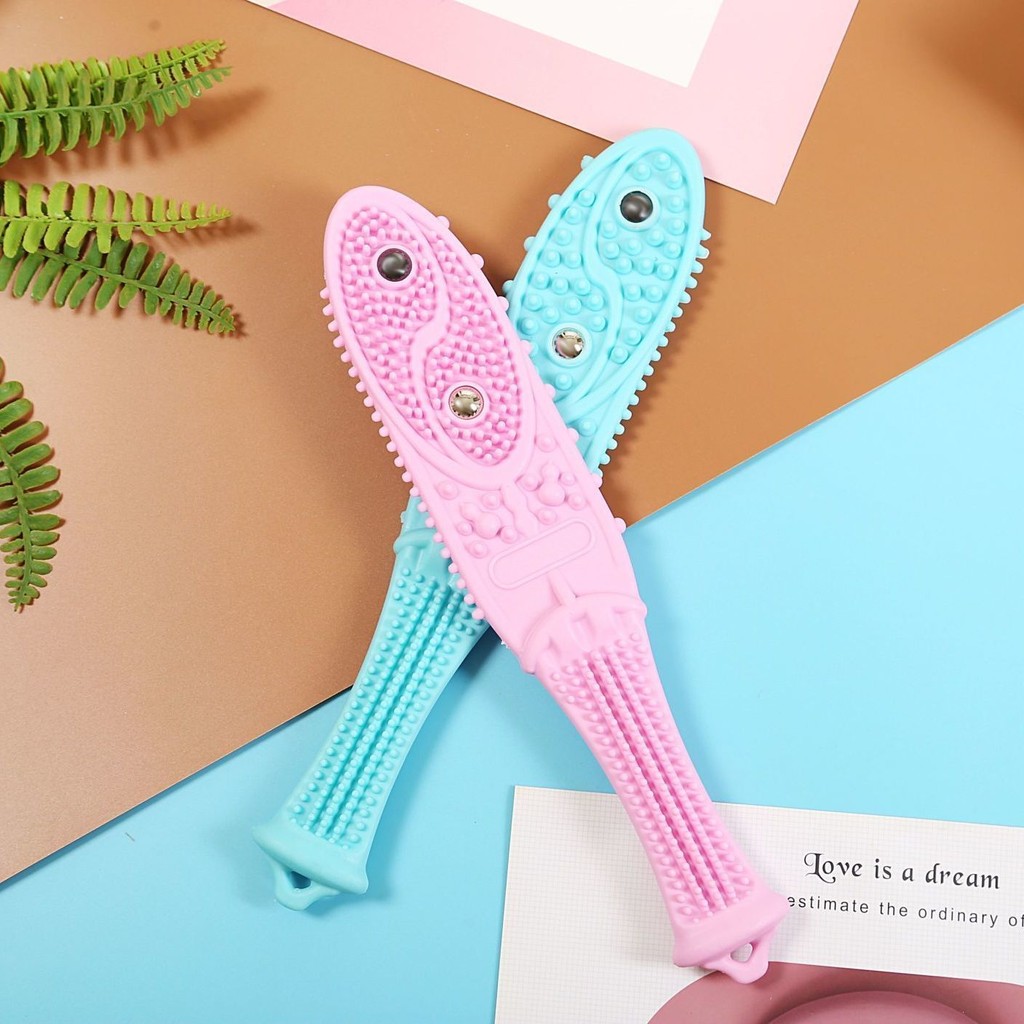 Hình Cá Pasha Ban Silicone Hộ Gia Đình Paip Sức Khỏe Kinh Tuyến Lòng Bàn Tay Massage Sức Khỏe Paip Búa Paip Stick Massage Stick XIMX