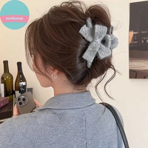 Sund Dệt Kim Nơ Tóc Vuốt Kẹp Chất Lượng Cao Handmade Dệt Sang Trọng Tóc Cua Kẹp Thu Đông Phụ Kiện Tóc VN
