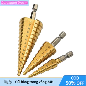 Mũi Khoan Tháp Đa Năng 4-32mm Phủ Titan Chuôi Lục Giác HSS Siêu Bền Dùng Cho Sắt, Gỗ