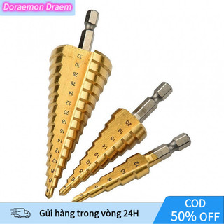 [COD] Mũi Khoan Tháp Đa Năng 4-32mm Phủ Titan Chuôi Lục Giác HSS Siêu Bền Dùng Cho Sắt, Gỗ