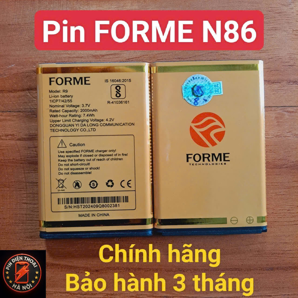 Pin điện thoại FORME N86 chính hãng -Dung lượng 2000 mAh - Bảo hành 3 ...
