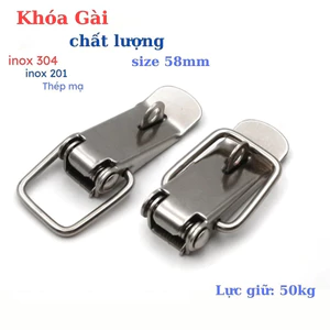 Khóa móc, Khóa gài, Khóa mỏ vịt, KHÓA MẠ NIKEN, Khóa gài mạ Niken trơn chế lọc thủy sinh