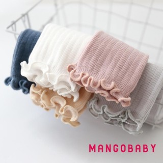 MG-Baby Vớ Màu Trơn Hố Dải Phong Cách Tai Gỗ Thoải Mái Thoáng Khí Ấm Áp Tất Dài