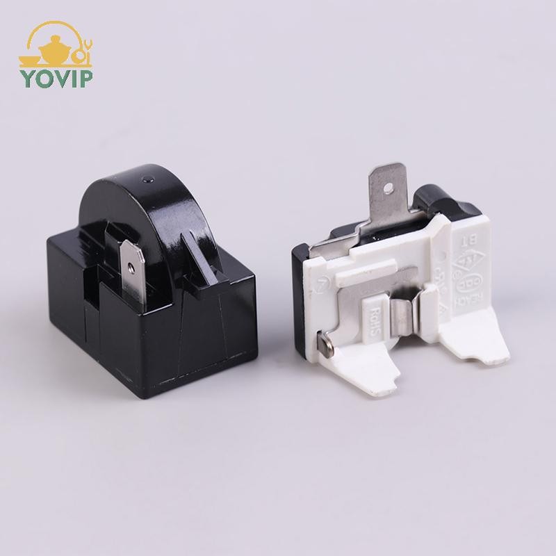 YOVIP 2 Chiếc QP2-4.7 PTC Khởi Động Rơ Le 1 Pin Rơ Le Khởi Động Tủ Lạnh Và 6750C-0005P Tủ Lạnh Quá Tải Bảo Vệ VN