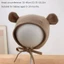 Mũ bảo vệ tai cho bé AMLU, Mũ Cotton thoáng khí cho trẻ sơ sinh, Mũ quây tai gấu thời trang cho trẻ sơ sinh Mùa xuân thu