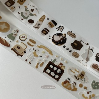 Washi tape bế viền Yier Bread phong cách retro chiết 1M