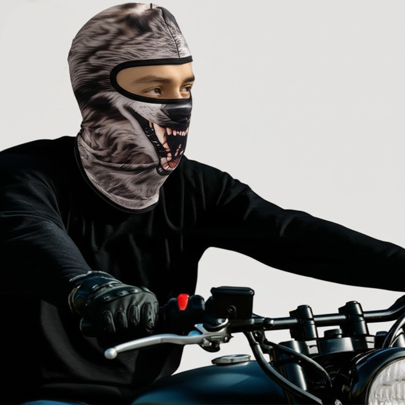 Musion Balaclava Mặt nạ 3D In hình động vật Bandana Hood Mũ nón để đi xe đạp Trượt băng Săn bắn