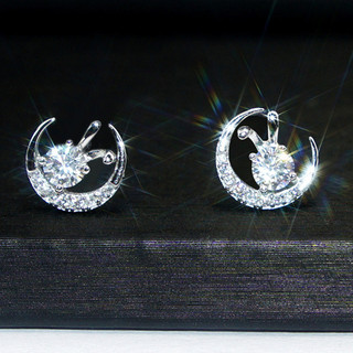 Bông tai zircon bạc S925 đơn giản, thời trang - quà tặng đẹp