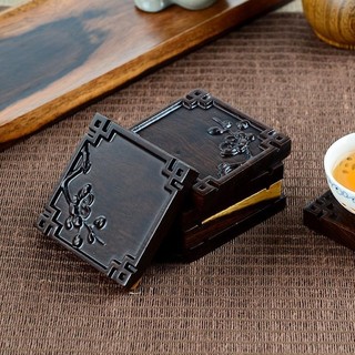 Mun Coaster Gỗ Kung Fu Phụ Kiện Khay Trà Lễ Vuông SCWO