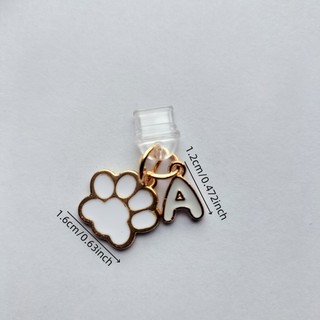 One Cat Paw Letter Phone Dust Plug, Bear Claw Feet Mặt dây chuyền Phụ kiện thời trang sáng tạo, Vỏ bụi cổng sạc di động để trang trí điện thoại DIY, Quà tặng ngày lễ, Quà tặng sinh nhật