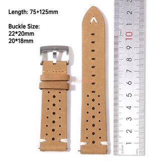 Dây đeo đồng hồ bằng da bò Geunine bọc dầu 20mm 22mm Dây đeo đồng hồ da thật cổ điển dành cho nam nữ Cổ điển Retro Phát hành nhanh Dây đeo đồng hồ Vòng tay Porous Đen Nâu