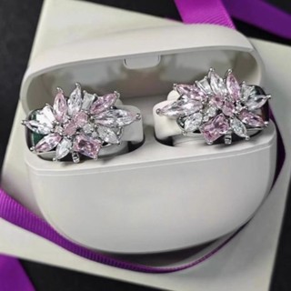 Khóa đường kính tai nghe NECKLACEMASK, Kẹp trang trí tai nghe DIY trang trí, Dễ dàng cài đặt Phụ kiện tai nghe Zircon có thể tháo rời