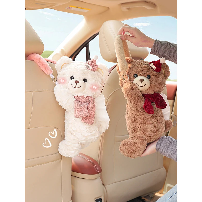 Hộp đựng khăn giấy ô tô Hoạt hình dễ thương Treo trang trí Thiết kế bơm Phụ kiện nội thất ô tô cao cấp cho Sedan Suv