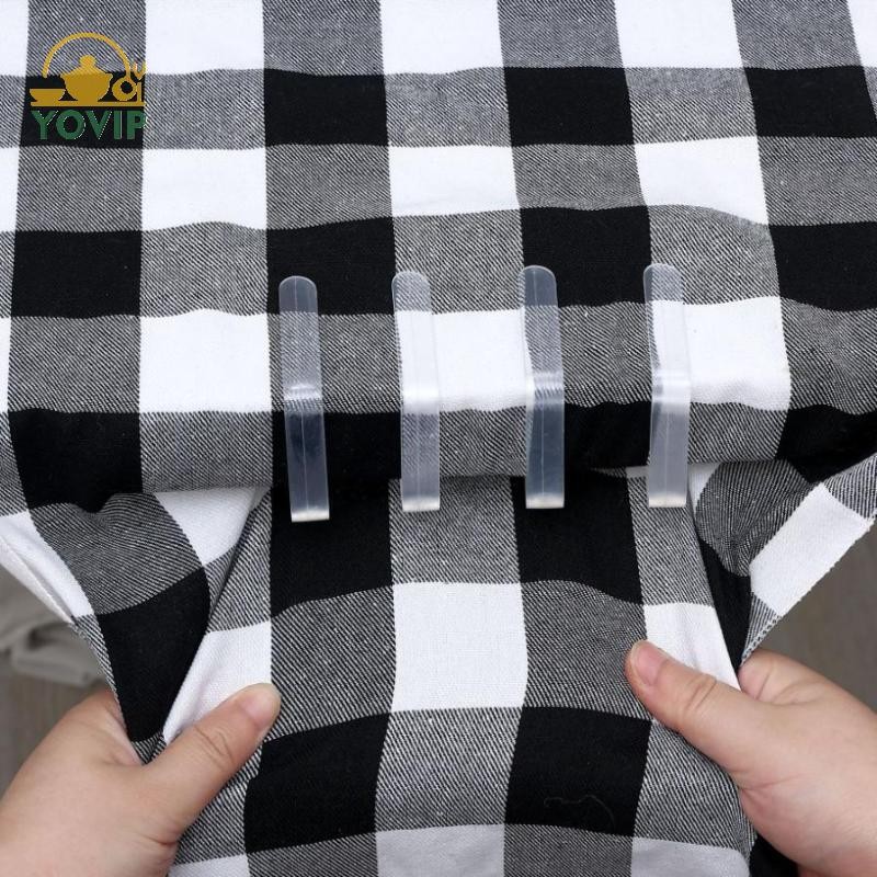 YOVIP 10 Chiếc Khăn Trải Bàn Trong Suốt Chống Trơn Trượt Cố Định Kẹp Khóa Hộ Gia Đình Góc Bàn Khăn Trải Bàn Kẹp Cố Định Khóa Nhựa VN
