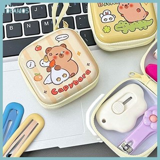 DE Duyên Dáng Capybara Đồng Xu Thay Đổi Phụ Kiện Túi Chống Bụi Tai Nghe Túi Bảo Quản Thanh Thiếu Niên Đồng Xu Tổ Chức