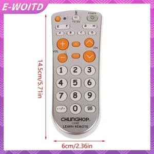 Bộ điều khiển từ xa loại học tập IR đa năng E-WOITD Chunghop L108E cho TV / SAT / DVD / CBL / DVB-T / AUX Nút lớn Sao chép E-WOITD