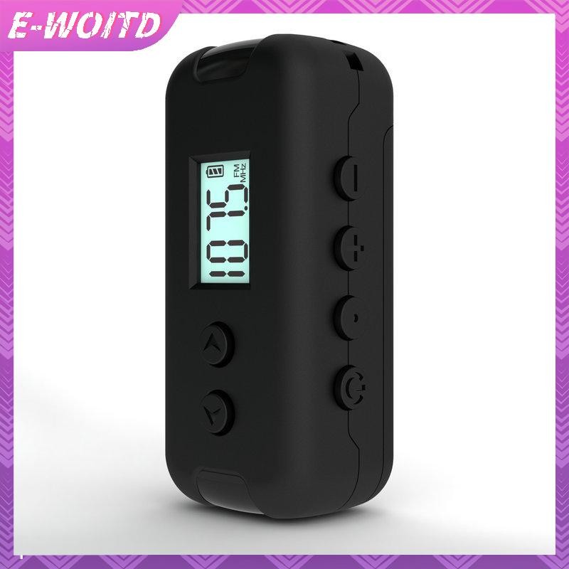 E-WOITD Mini Pocket FM Radio Di động 50-108MHZ Bộ thu vô tuyến âm thanh có màn hình LCD Thể thao ngoài trời Bộ thu vô tuyến cầm tay HNVN