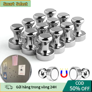 【COD】Nam Châm Núm Inox Có Tay Cầm Treo Vật Dụng Gọn Gàng Trên Bảng Sắt Cửa Tủ Kim Loại