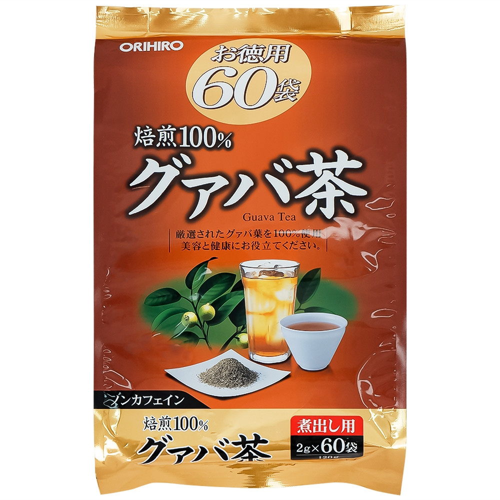 Trà Lá Ổi, trà genpi  ORIHIRO Nhật Bản Gói 60 Túi, tốt cho sức khỏe, giảm tiểu đường, cân bằng đường huyết