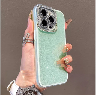 Kẹo Màu TPU Nhấp Nháy Lỗ Kim Cương Bảo Vệ Chính Xác Ốp Lưng Điện Thoại IPhone 16 14 15 13 12 Pro Max Bao Gồm Tất Cả Ốp Lưng Chống Rơi