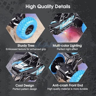 SUBOGDG Xe RC 20KM/H Xe điều khiển từ xa 2.4GHz Xe tải quái vật Buggy Đồ chơi địa hình-Đồ chơi điều khiển từ xa xe