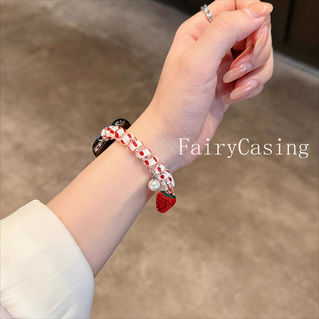 Dây đeo đàn hồi Strawberry HeadS11 Band cho Apple Watch 42mm 46 49 45 40 44 38 41mm Vòng tay cho IWatch 10 9 8 7 SE 6 5 S11 Band