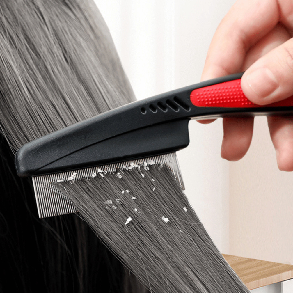 Lược Chải Chấy Lược Chải Chí Lược Chải Gàu Thép Không Gỉ Lược Bí Siêu Bền Không Đau Không Gãy