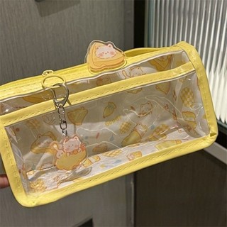 Túi Đựng Bút MKYCO, Bút Chì Nơ Mèo Dễ Thương Dung Tích Lớn, Phim Hoạt Hình Trong Suốt Sinh Viên Văn Phòng Phẩm Tổ Chức Đồ Dùng Học Tập