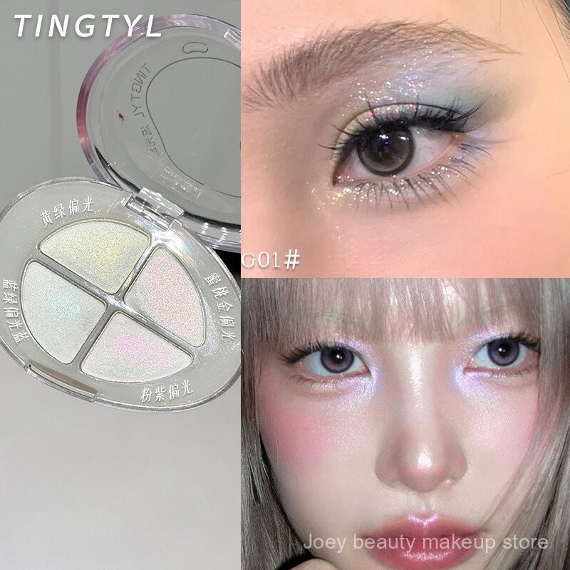 Bảng phấn mắt bốn màu ngọc trai phân cực màu KTGU TINGTYL