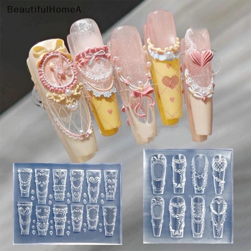 BeautifulHomeA Bánh Kem Váy Nơ Ruy Băng 3D Acrylic Khuôn Trang Trí Móng Tay Nghệ Thuật DIY Thiết Kế Silicon Móng Tay Nghệ Thuật Khuôn Mẫu Cho Móng Tay Quyến Rũ VN