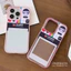 Ibumpers Vintage Hợp Thời Trang Polaroid Họa Tiết DIY Khung Ảnh Trong Suốt Ốp Điện Thoại Cho iPhone 12 13 14 15 16 Pro Max 2IN1 Ốp Lưng PC Cứng Dày Khung Chống Sốc