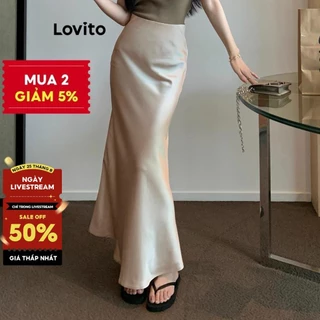 Lovito Váy kẻ sọc trơn sang trọng dành cho nữ LNM68395 (Nhiều màu)