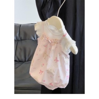 Bộ Đồ Chia Bé Quần Áo Mùa Hè Thời Trang Dễ Thương Cho Bé Tập Đi Áo Liền Quần Hai Mảnh Phù Hợp Với Quần Áo Bé Mùa Hè Mỏng Phong Cách 7.7