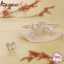 Bamoer 925 Sterling Sliver Charm Lá bạch quả Mặt dây chuyền Phụ kiện mùa thu Series cho vòng tay