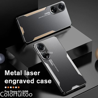 Ốp Lưng Cho Oppo A18 A38 A58 A78 A98 A79 4G 5G Vỏ Cứng Giáp Chống Sốc Kim Loại Hai Màu Chống Rơi Mờ Full Bảo Vệ Camera Vỏ Điện Thoại Cho A 18 OppoA38