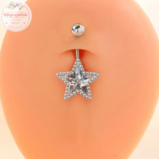 Sthb Pha Lê Mặt Dây Chuyền Bụng Nút Nhẫn Nữ Ngôi Sao Zircon Rốn Nhẫn Trang Sức Pentagram Bụng Nhẫn Trang Sức Cơ Thể Gợi Cảm VN