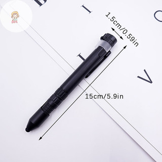 Twe al Pen Light Pen Du lịch ngoài trời 6 trong 1 Công cụ đa chức năng Tua vít La bàn Giá đỡ cảm ứng Bút đèn VN