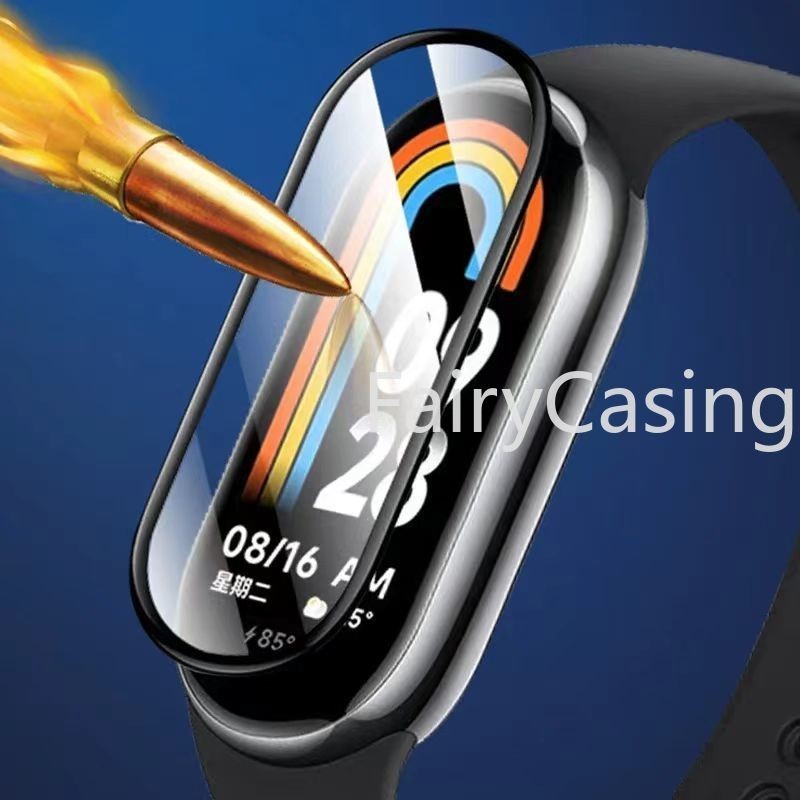 Kính bảo vệ mềm 9D cong cho Xiaomi Mi Band 10/9/8/7/6/4/5, kính cường lực cho đồng hồ thông minh