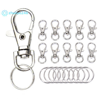 < zhuliye246 > 50 Chiếc Kẹp Tôm Hùm Xoay Kim Loại Móc Có Vòng Chìa Khóa DIY Trang Sức Thủ Công